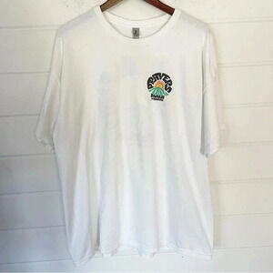 Maui Relief Unisex White Printed Short Sleeve Tee Size 2XL